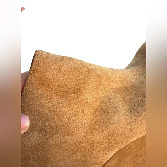 Gianni Bini Brown Suede Lace-Up Wedge Booties Size 8.5M Ankle Boots Corset Back - Picture 11 of 13